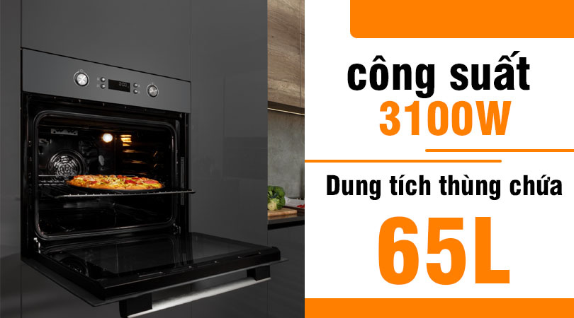 Lò nướng Malloca MOV-65DE - Dung tích thùng chứa 65L